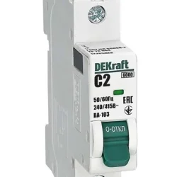 Выключатель автоматический модульный 1п C 2А ВА-103 DEKraft 12265DEK