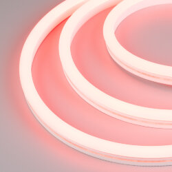 Светодиодная лента герметичная WAVE-SIDE-А120-12х25mm 230V Red (12 W/m, IP67, 50m, wire х2) (Arlight, Грибовидная форма) 051942