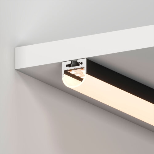 Профиль с экраном SL-LINE-2011M-2500 BLACK+OPAL ROUND (Arlight, Алюминий) - фото 3