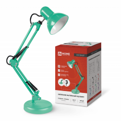 Светильник настольный под лампу на основании + струбцина СНО 15М-E27 230В МЯТНЫЙ IN HOME