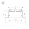 Профиль KLUS-POWER-W50-FS-2000 ANOD (Arlight, Алюминий) 028919 - фото 3