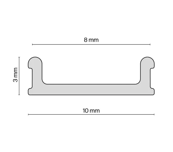 Вставка - заглушка 4м. для профиля ALM-9940-SC (Белый) - фото 6