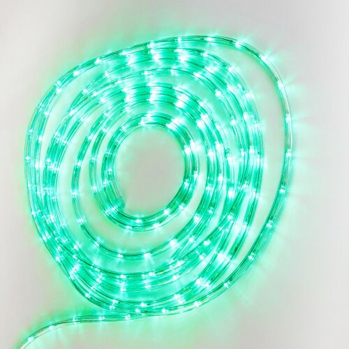 ULD-D50 15M-С08 IP44 GREEN Гирлянда светодиодная Дюралайт, 15м, Коннектор в-к, Зеленый свет, Провод черный - фото 3