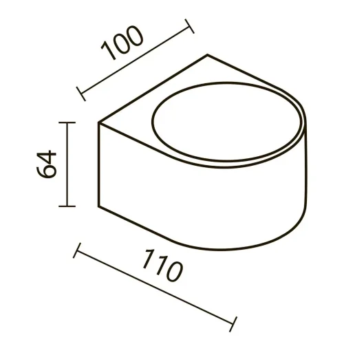 Архитектурная подсветка Blow 3000K 10Вт IP 54 (Графит) - фото 2