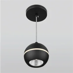 Подвесной светодиодный светильник DLS023 9W 4200K черный (047775)