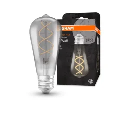 Лампа Эдисон 5W/1800K (=15W) E27 | Vintage 1906 Edison SMOKE FILAMENT | - OSRAM