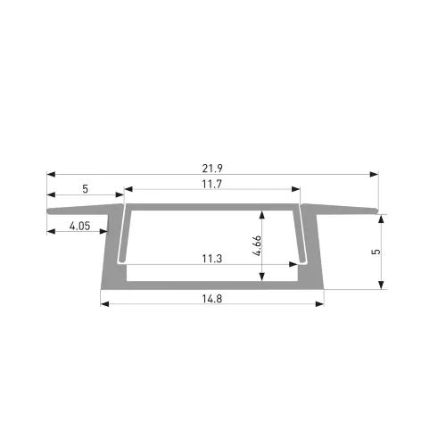 Встраиваемый алюминиевый профиль для светодиодной ленты LL-2-ALP007 - фото 4