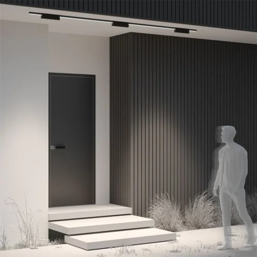 Уличный трековый светильник Points Elasity IP 3000К 20Вт 45° черный (Черный) - фото 5