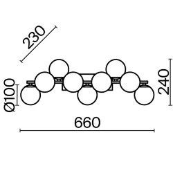 Настенный светильник (бра) Dallas G9х9 (Черный)