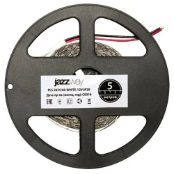 Лента светодиодная PLS 2835/120-12V 12Вт/м 6500К холод. бел. IP20 (уп.5м) JazzWay 2859051