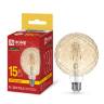 Лампа светодиодная LED-GL125CR-deco gold 15Вт 230В E27 3000K 1390Лм 125мм кристалл золотистая IN HOME - Фото