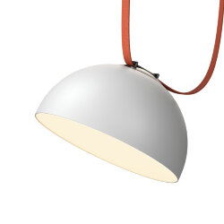 Cветильник для трека-ремня Belty, серия Flow со светодиодом, D300*H171мм, 48V DC, 28W, RA90, 120°, 3000K, IP20, белый с черным, алюминий, Denkirs DK5563-WH+BK