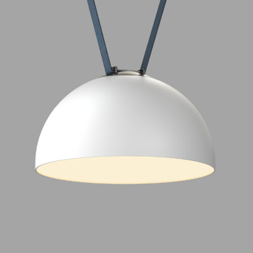 DK5563-WH+BK Cветильник для трека-ремня Belty, серия Flow со светодиодом, D300*H171мм, 48V DC, 28W, RA90, 120°, 3000K, IP20, белый с черным, алюминий.