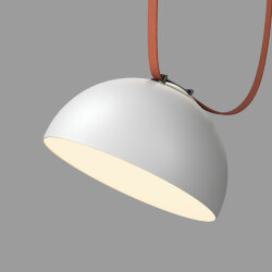 Cветильник для трека-ремня Belty, серия Flow со светодиодом, D300*H171мм, 48V DC, 28W, RA90, 120°, 3000K, IP20, белый с черным, алюминий, Denkirs DK5563-WH+BK