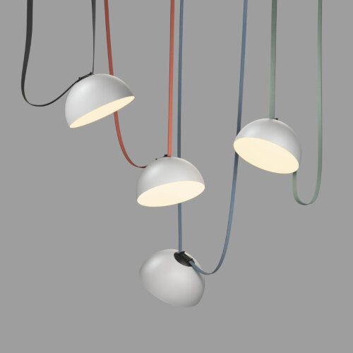 DK5563-WH+BK Cветильник для трека-ремня Belty, серия Flow со светодиодом, D300*H171мм, 48V DC, 28W, RA90, 120°, 3000K, IP20, белый с черным, алюминий. Фото 3