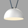 DK5563-WH+BK Cветильник для трека-ремня Belty, серия Flow со светодиодом, D300*H171мм, 48V DC, 28W, RA90, 120°, 3000K, IP20, белый с черным, алюминий.