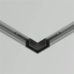 Коннектор угловой, накладной Levity (Черный)