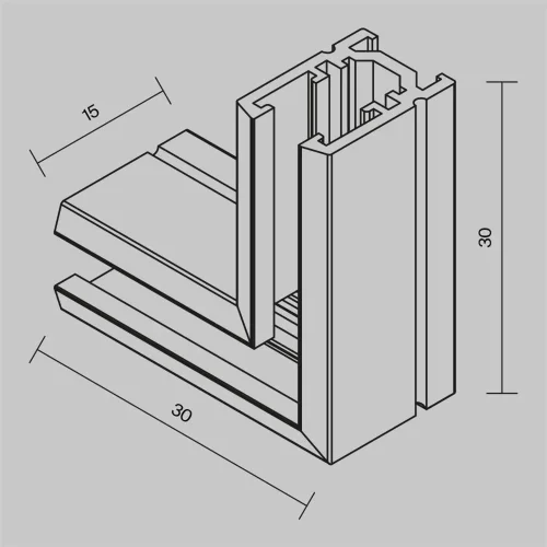 Коннектор угловой, накладной Levity (Черный) - фото 6