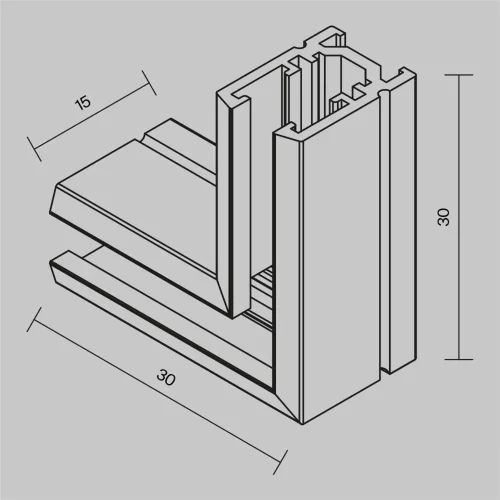 Коннектор угловой, накладной Levity (Черный) TRA184CL-11B - фото 6