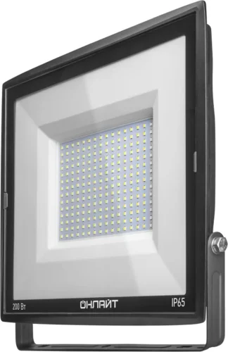 Прожектор светодиодный 14 345 OFL-200-6.5K-BL-IP65-LED 200Вт 6500К IP65 18000лм черн. ОНЛАЙТ 14345 - фото