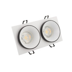 Встраиваемый светильник, IP 20, 50 Вт, GU10, черный, алюминий, Denkirs DK2422-BK