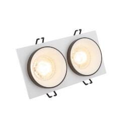 Встраиваемый светильник, IP 20, 50 Вт, GU10, черный, алюминий, Denkirs DK2422-BK