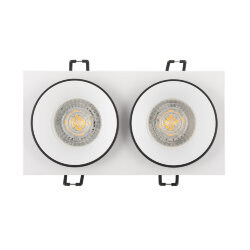 Встраиваемый светильник, IP 20, 50 Вт, GU10, черный, алюминий, Denkirs DK2422-BK