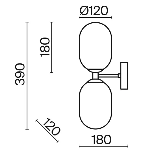 Настенный светильник (бра) Шарлот / Sharlot (Латунь) FR1012WL-02BS - фото 10