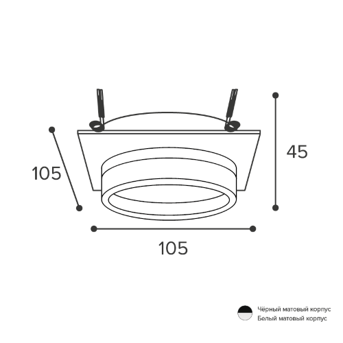 Светильник WOLTA WDL-GX53/06W-S под лампу GX53 Белый LUCE - фото 2.