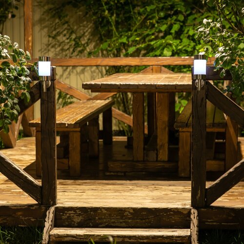 USL-F-153-MM220 SYDNEY Cветильник настенный на солнечной батарее, 1 светодиод, Белый свет, 1xАА Ni-Mh аккумулятор в-к, IP44, TM Uniel - фото 2