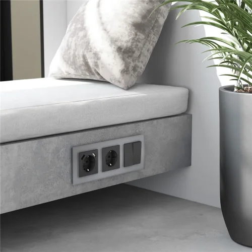 Рамка из стекла на 3 поста Senso серебряный soft-touch W0033106 - фото 3