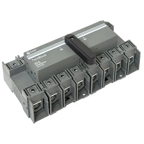 Рубильник 4п 63А реверсивный с рукояткой для прямой установки TwinBlock EKF tb-s-63-4p-rev - фото 7