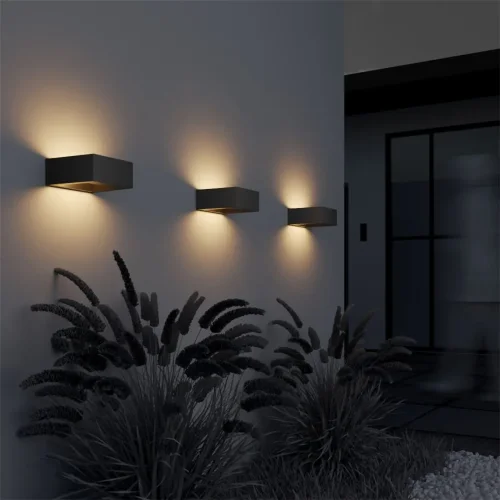 Настенный светильник (бра) Cont 3000K 18Вт IP 54 (Графит) - фото 3