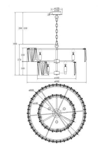 Подвесной светильник Puntes E14х12 (Хром) - фото 6