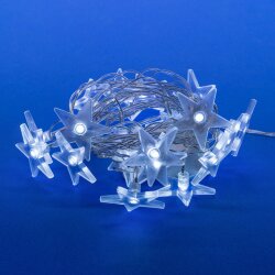ULD-S0280-020-DTA WHITE IP20 STARS Гирлянда светодиодная Звездочки с контроллером, 20 светодиодов, 2.8 м, белая, IP20, провод прозрачный.