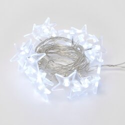 ULD-S0280-020-DTA WHITE IP20 STARS Гирлянда светодиодная Звездочки с контроллером, 20 светодиодов, 2.8 м, белая, IP20, провод прозрачный.