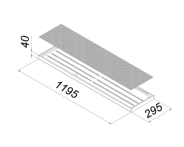 Универсальный офисный светодиодный светильник 60 Вт IP44 1195x295x40 мм 3000K Призма - фото 2