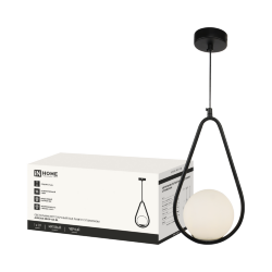 Светильник подвесной под лампу AURORA DROP-G9-BL 1хG9 матовый плафон, черный корпус IN HOME