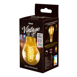 IL-V-A60-40-GOLDEN-E27 CW01 Лампа накаливания Vintage, Форма A, Форма нити CW