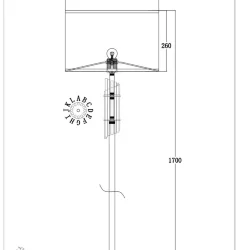 Напольный светильник (торшер) Alloro E27х1 60Вт (Латунь)