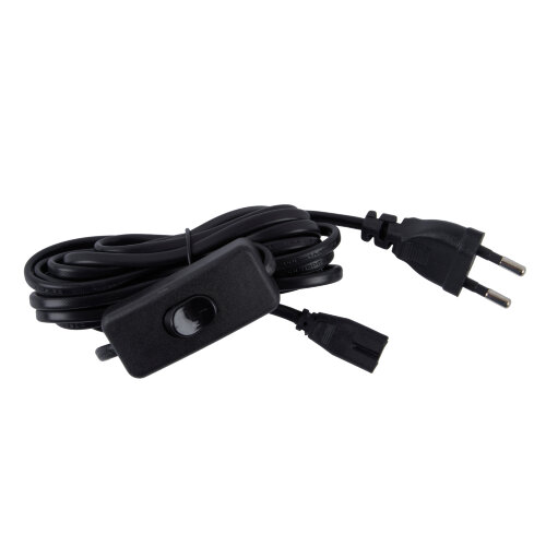UCX-Q851 LT-300-B BLACK Провод для подключения светильника ULI-Q151 и ULI-Q951, к сети 220В, 300 см, 2 контакта, с кнопкой включения, Черный - фото 3
