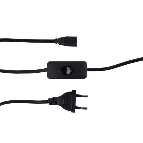 UCX-Q851 LT-300-B BLACK Провод для подключения светильника ULI-Q151 и ULI-Q951, к сети 220В, 300 см, 2 контакта, с кнопкой включения, Черный - фото 4