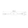 UCX-Q851 LT-300-B BLACK Провод для подключения светильника ULI-Q151 и ULI-Q951, к сети 220В, 300 см, 2 контакта, с кнопкой включения, Черный - фото 10