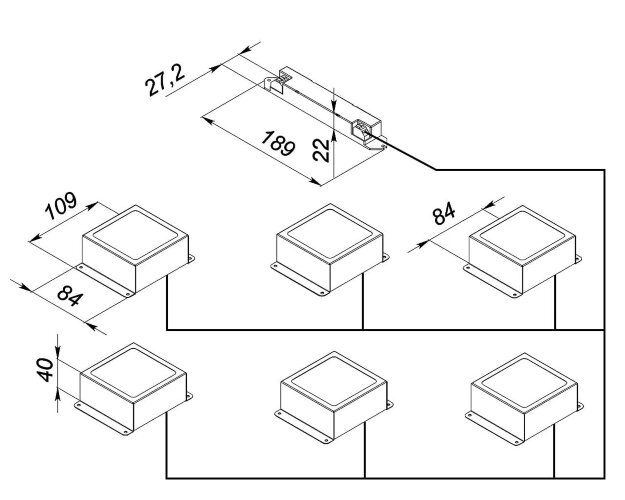 Универсальный офисный светодиодный светильник Грильято комплект 6 шт 36 Вт IP20 100x100x40 мм 6000K Призма - фото 2