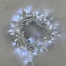 Гирлянда Нить 10м Белая 220В, 100 LED, Провод Прозрачный ПВХ, IP54. Фото 1.