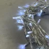 Гирлянда Нить 10м Белая 220В, 100 LED, Провод Прозрачный ПВХ, IP54. Фото 2.