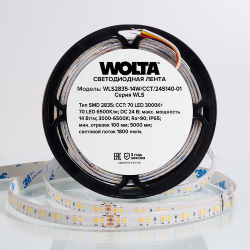 Светодиодная лента WOLTA WLS2835-14W/CCT/24S140-01 SMD2835 14Вт CCT 3000K-6500К 24В IP65 140 led/m