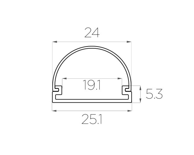 Профиль накладной алюминиевый LC-LP-0525-2 Anod - фото 3