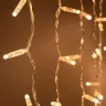 Гирлянда Занавес с Колпачком 2 x 3 м Экстра Тепло-Белый 220В, 600 LED, Провод Прозрачный ПВХ, IP65. Фото 5.