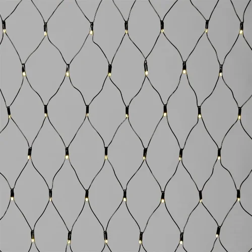 Светодиодная Сеть с Колпачком 2 x 2 м Тепло-Белая 220В, 256 LED, Провод Черный ПВХ, IP65. Фото 1.